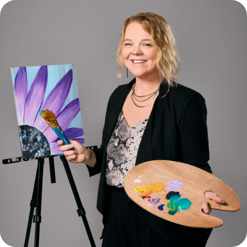 Women painting a picture